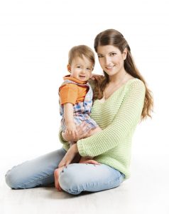 Mother and Son with Healthy Smile
